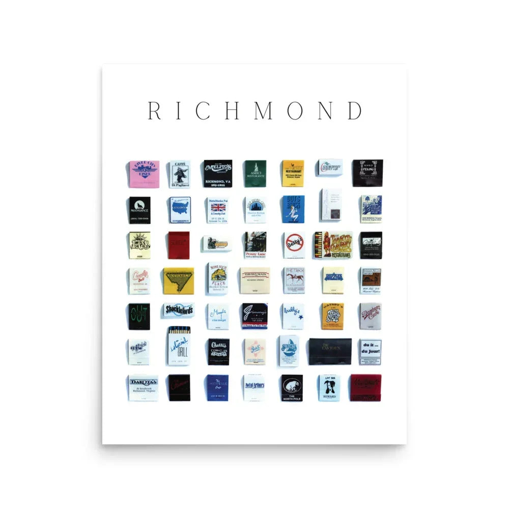 Richmond Vintage Matchbox Print, front view - House Of Avana