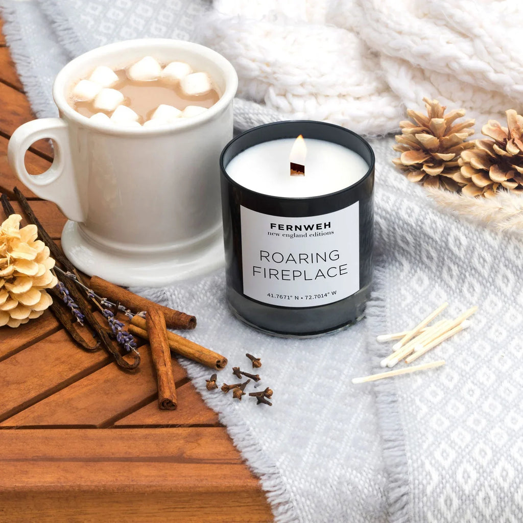 Roaring Fireplace Scented Soy Candle Fernweh Editions