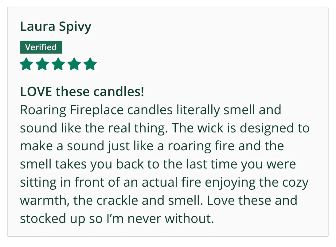 Roaring Fireplace Scented Soy Candle Fernweh Editions