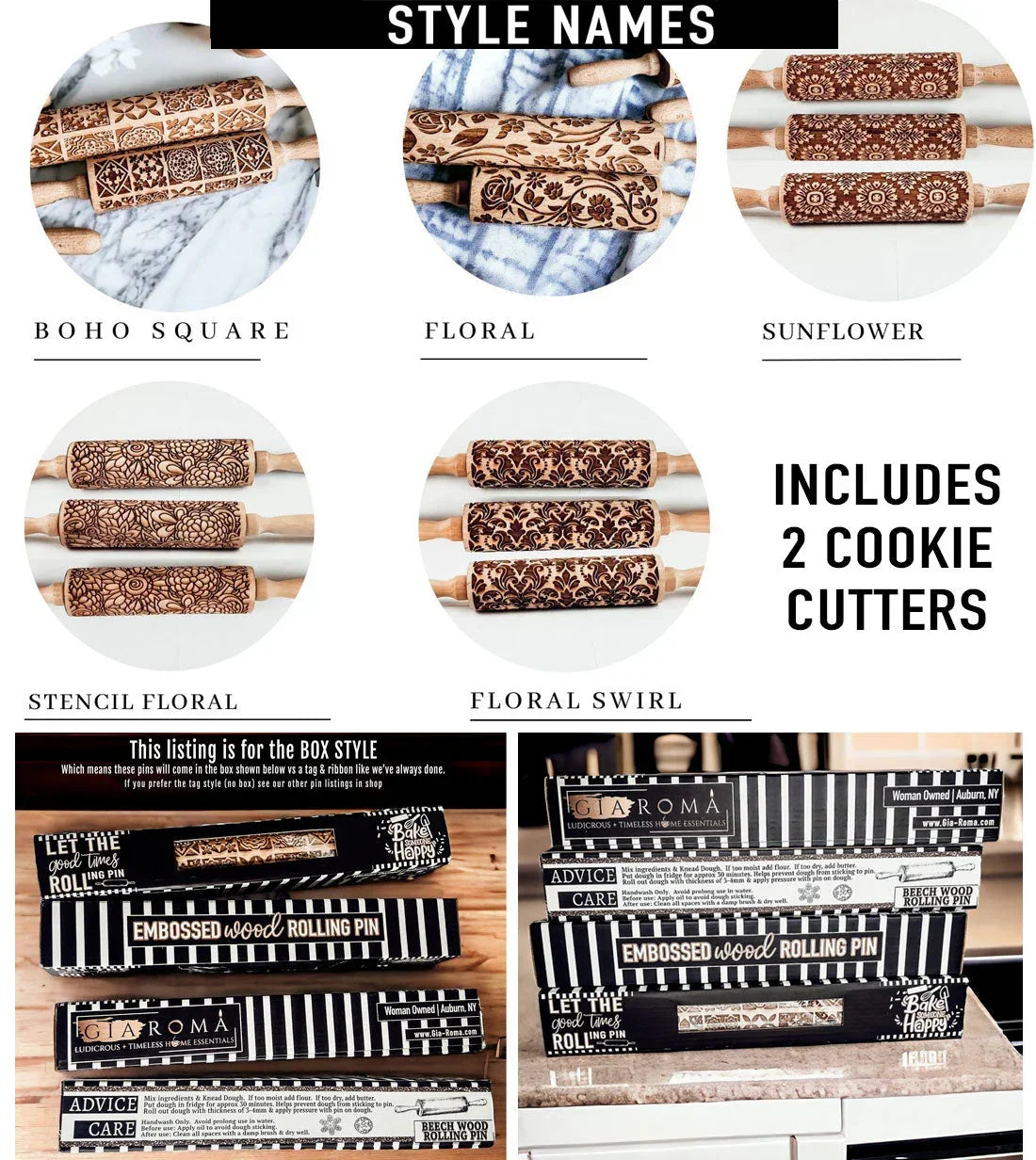 Rolling Pins - Box Style Gia Roma