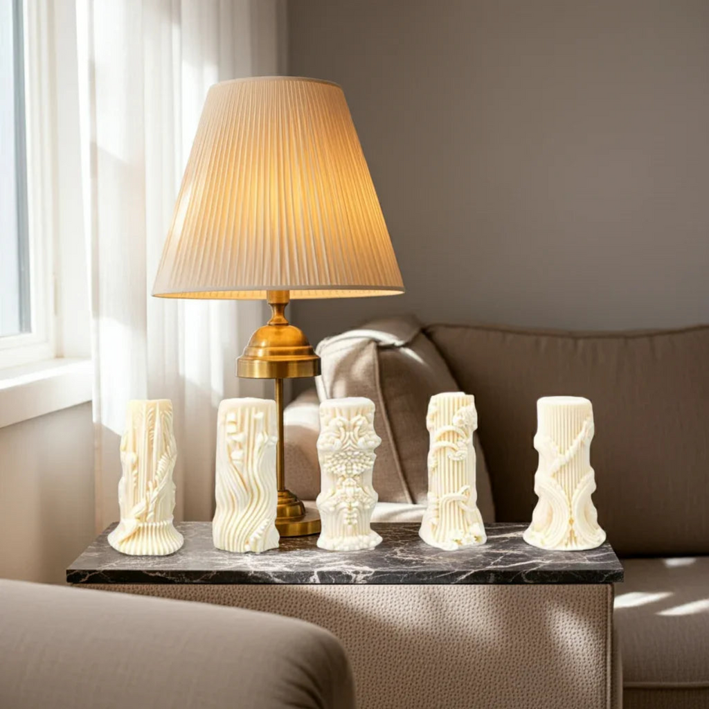 [Love Theme Irregular Shape Molds] 5pcs Silicone Candle Molds Set, European Rotating Pattern, Love Theme, Irregular Shape, for DIY Candles, Resin, Plaster Crafts & Decorations House Of Avana