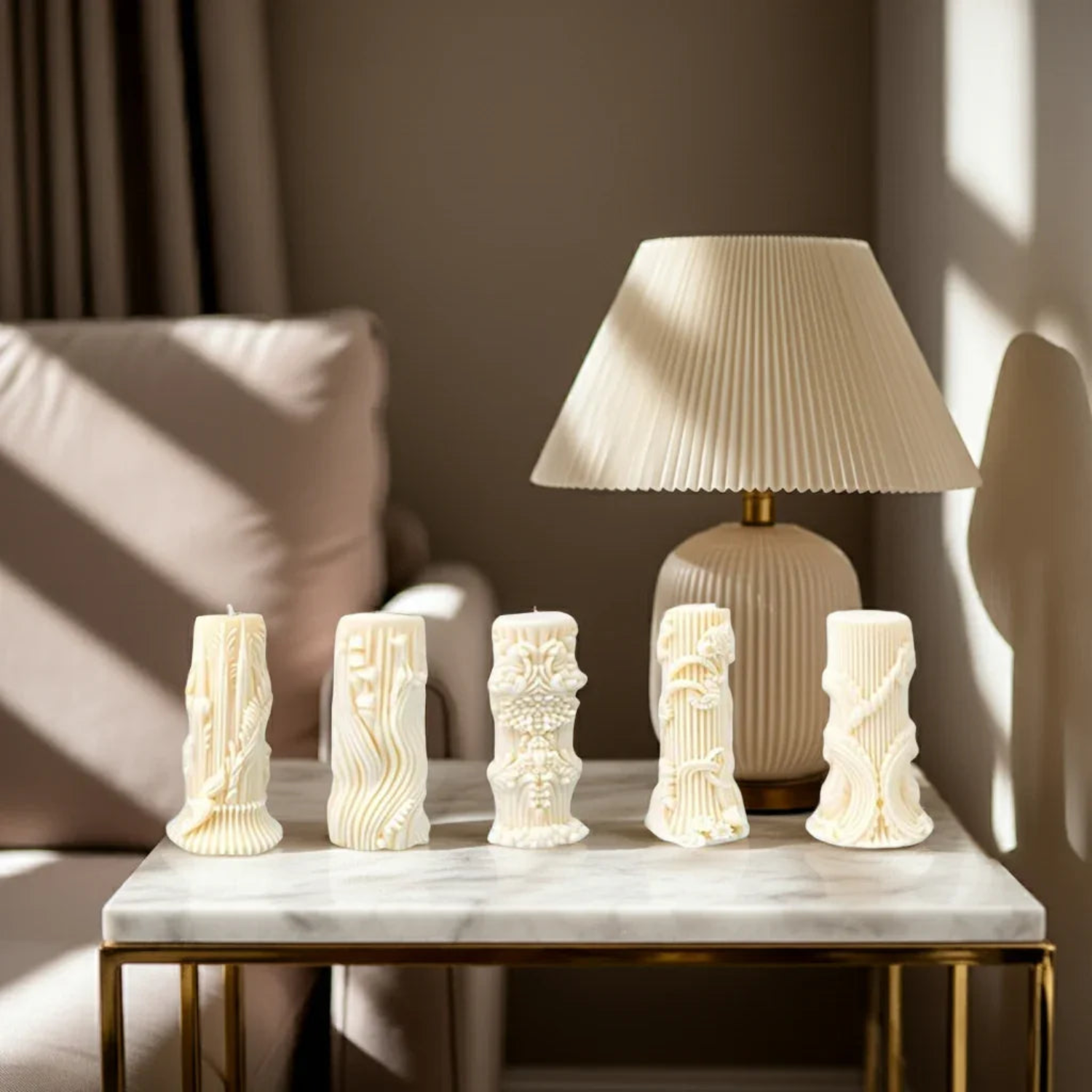 [Love Theme Irregular Shape Molds] 5pcs Silicone Candle Molds Set, European Rotating Pattern, Love Theme, Irregular Shape, for DIY Candles, Resin, Plaster Crafts & Decorations House Of Avana