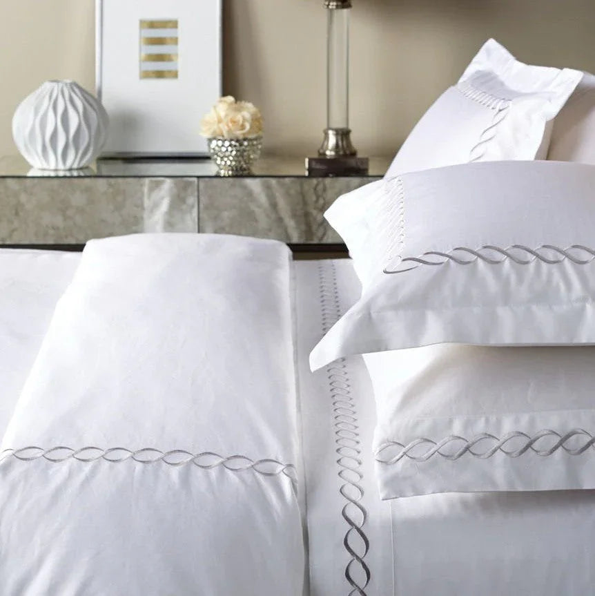 600 Thread Count Rope Embroidered Duvet Set Mélange Home