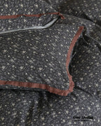 Anaya Rose French Vintage Bedding Set / Black + Brown, angled view - House Of Avana