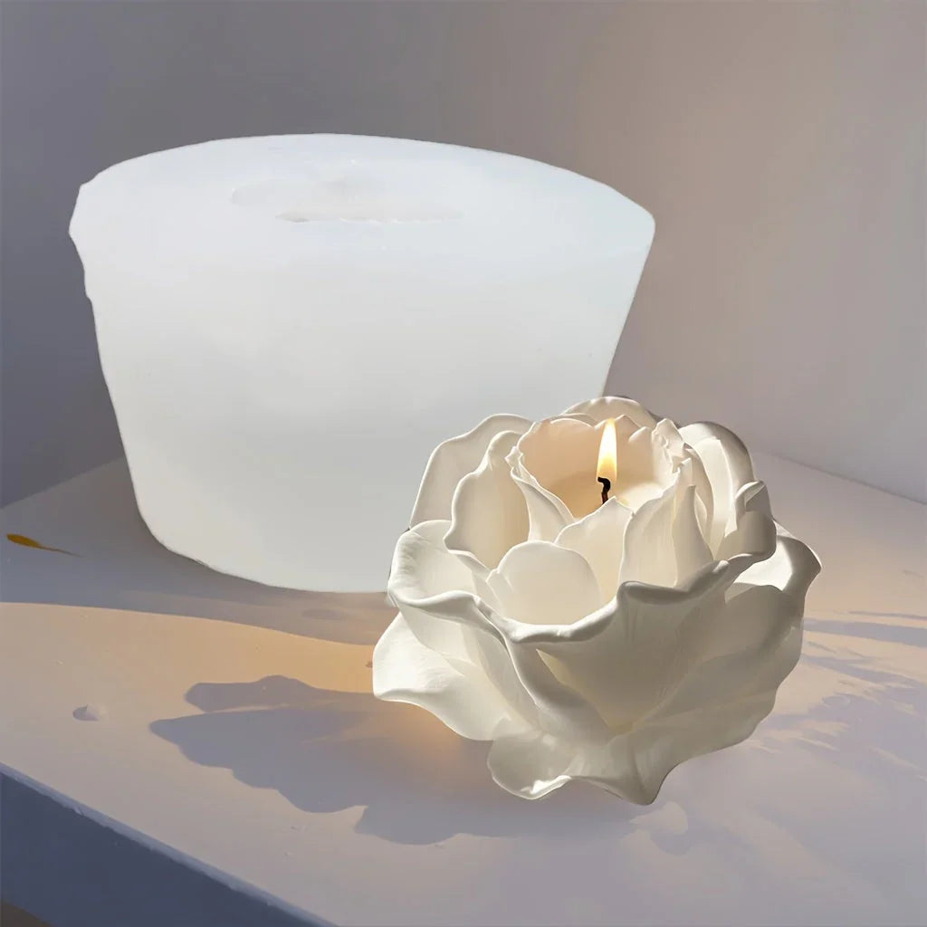 3d Elegant Rose Silicone Mold - Reusable Flexible Diy Candle, Resin Art, Handmade Soap & Clay Making,... - House Of Avana