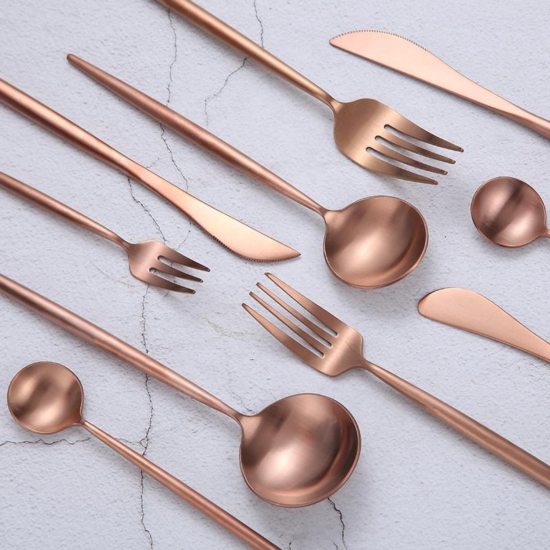 Annie Rose Gold Flatware Pc Set - House Of Avana