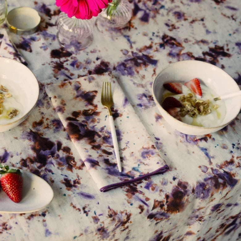 Rose Marble Tablecloth www.goldie-home.com
