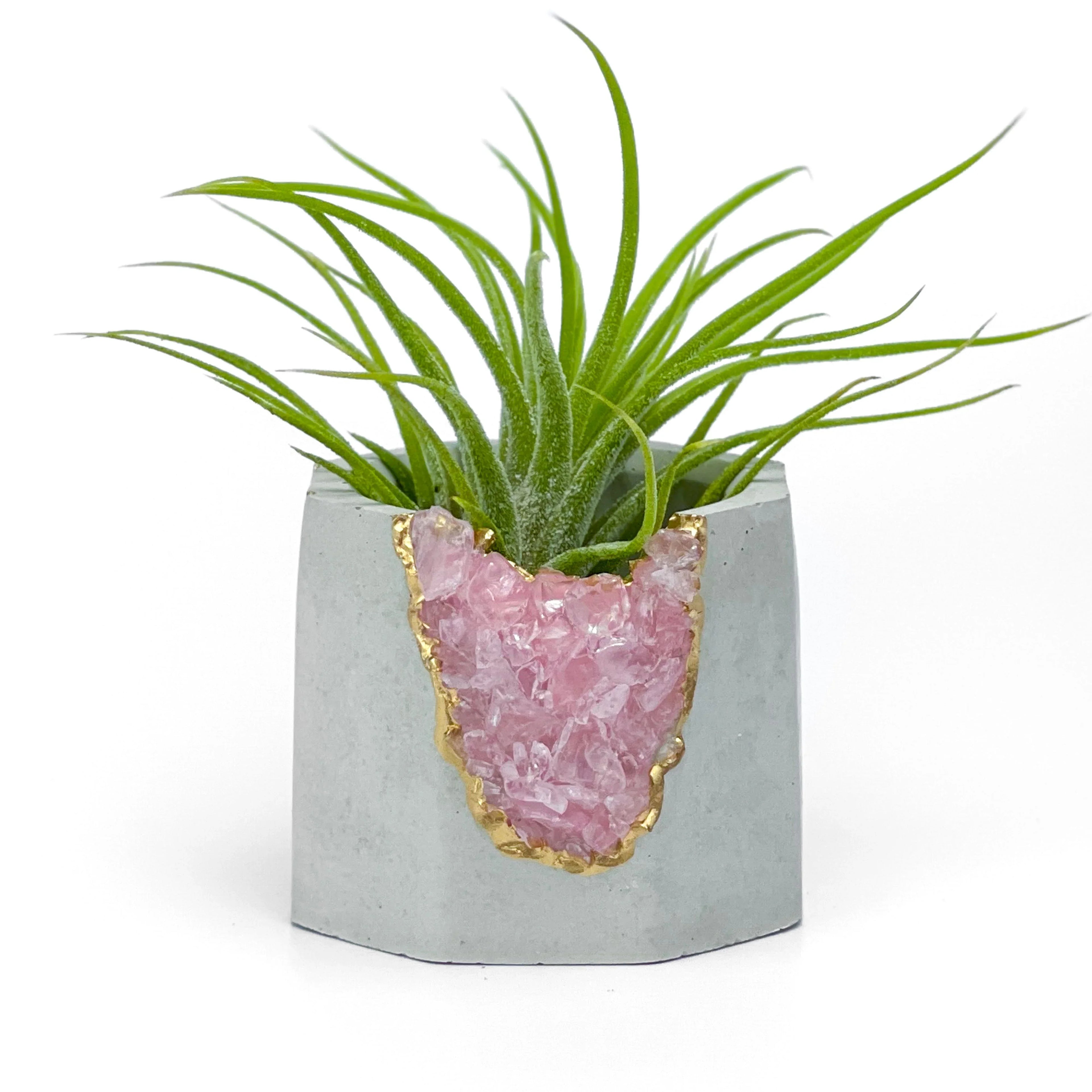 Rose Quartz Geode Planter - House Of Avana