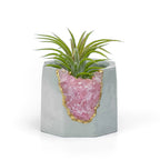 Rose Quartz Geode Planter - House Of Avana