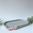 ROSE QUARTZ VANITY TRAY AURA 8 HOME