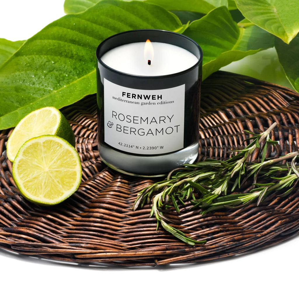 Rosemary & Bergamot Scented Soy Candle Fernweh Editions