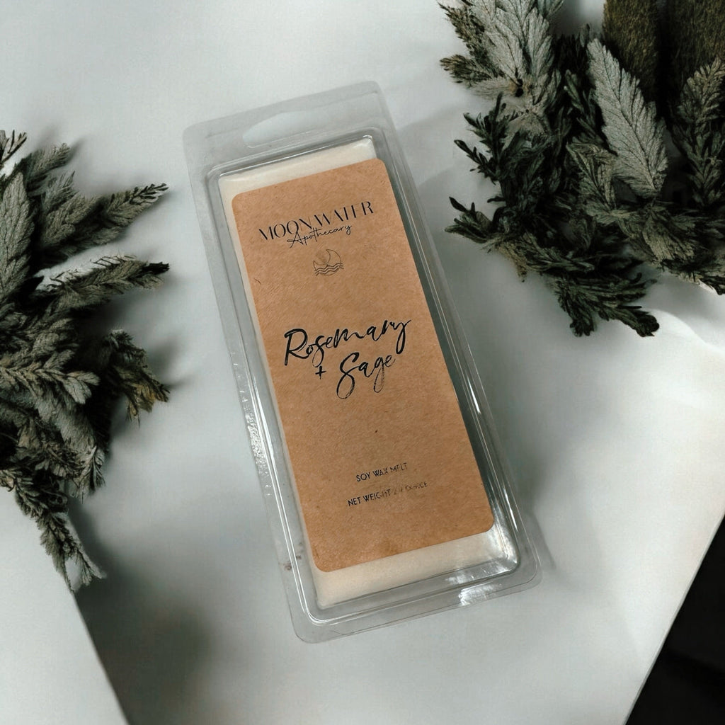 Rosemary + Sage - WAX MELT Moon Water Apothecary