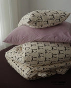 Rosemary Vintage Brown Bow Bedding Set Ever Lasting