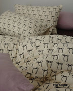Rosemary Vintage Brown Bow Bedding Set Ever Lasting