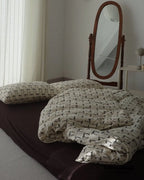 Rosemary Vintage Brown Bow Bedding Set Ever Lasting