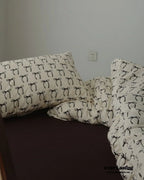 Rosemary Vintage Brown Bow Bedding Set Ever Lasting