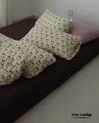 Rosemary Vintage Brown Bow Bedding Set Ever Lasting