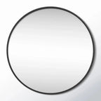Round 28-inch Wall Mirror in Black - Living Room Bedroom Accent Bathroom Mirror