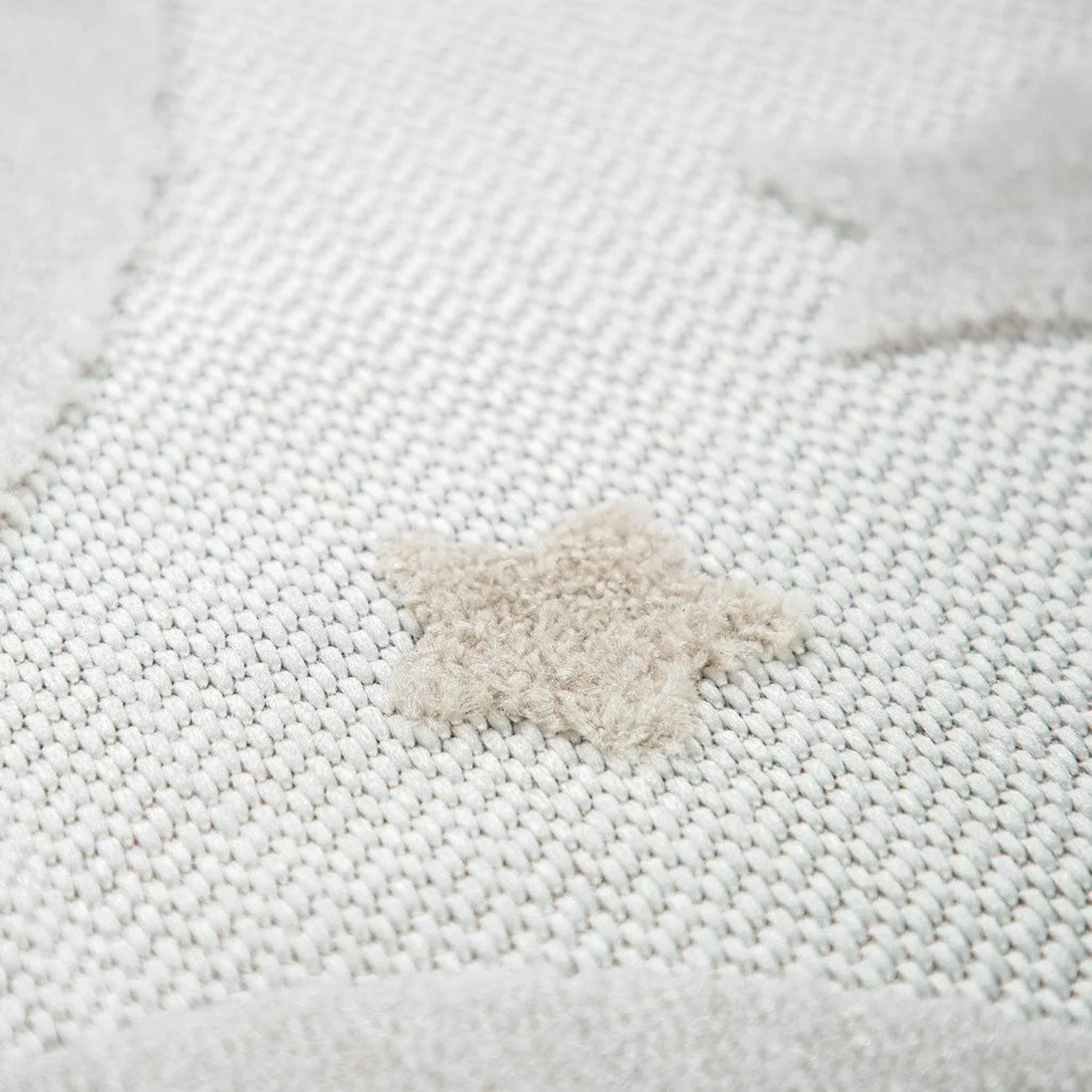 Round Kids Rug Tweet Cuddling Moon & Stars - Cream Beige RugYourHome