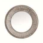 Round Wall Mirror Wall Decor Circle Mirrors Wood Artistic Round Shape Mirrors - House Of Avana