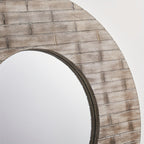 Round Wall Mirror Wall Decor Circle Mirrors Wood Artistic Round Shape Mirrors - House Of Avana
