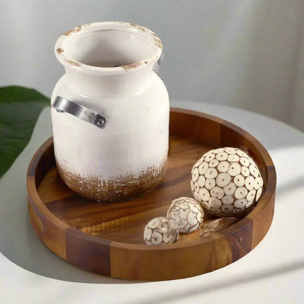 Round Serving Trays - Solid Bottom