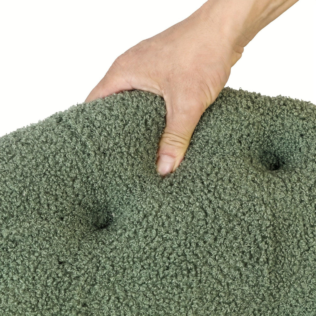 Round Storage Ottoman, Button Tufted Upholstered Ottoman with Removable Top, Storage Bench Coffee Table Footrest Stool for Living Room Bedroom Entryway House Of Avana