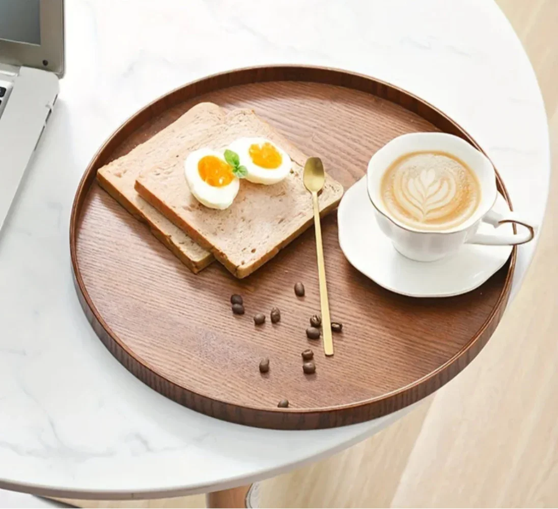 Round Wood Serving Tray – Rustic Elegance for Dining & Decor - House Of Avana