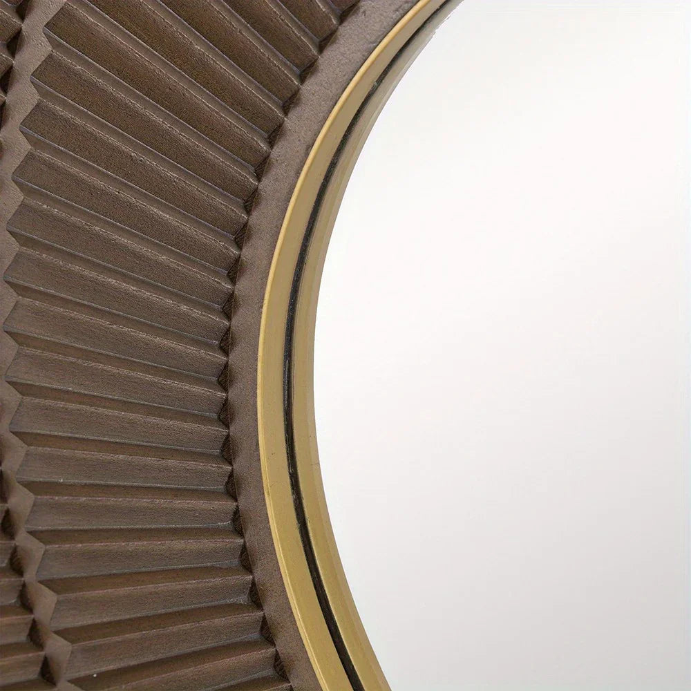 Round Wooden Mirror Frame - House Of Avana