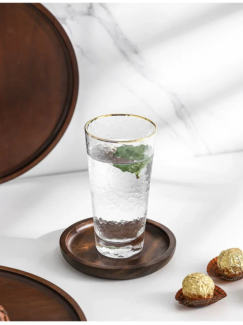 Round Wooden Tea Tray - House Of Avana