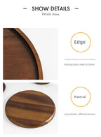 Round Wooden Tea Tray - House Of Avana