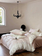 Royal Floral Ruffle Bedding Set / Pink Ever Lasting