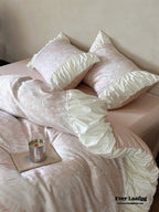 Royal Floral Ruffle Bedding Set / Pink Ever Lasting