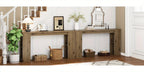 Royalcraft Extra Long 63'' Farmhouse Console Table with Storage - Solid Hardwood Modern Entryway Sofa Table, Tall Narrow Hallway Table with Natural Wood Finish, Easy Assembly for Living Room, Foyer, Behind Couch - Rustic Mode House Of Avana
