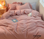 Ruffle Bedding Set / Purple Ever Lasting