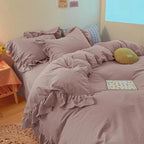 Ruffle Bedding Set / Purple Ever Lasting