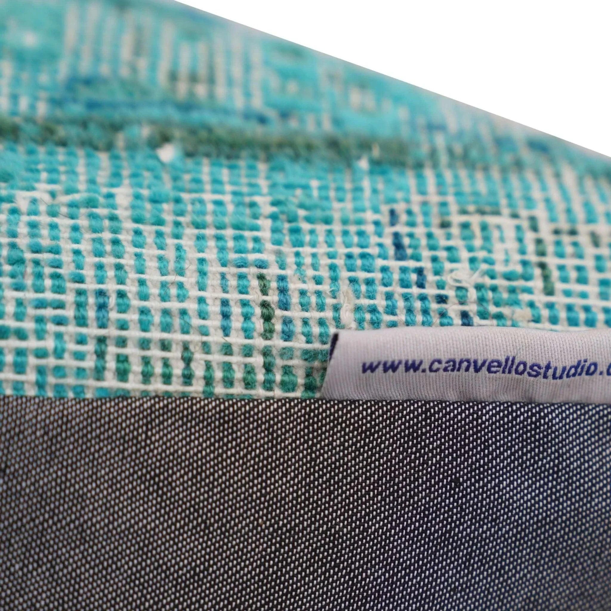 Canvello Antique Rug Organic Wool Pillows - 16"x24", angled view - House Of Avana