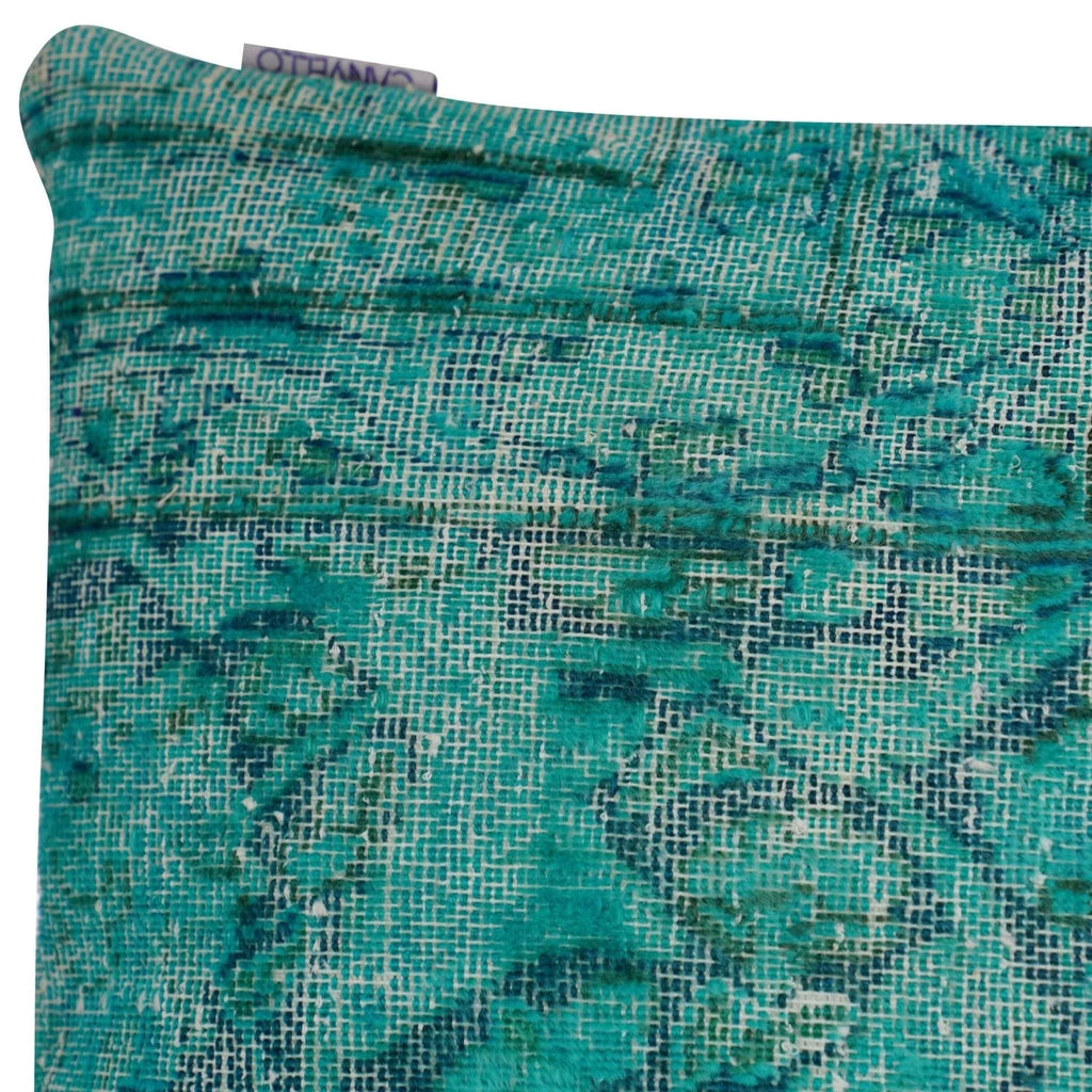 Canvello Antique Rug Organic Wool Pillows - 16"x24", close-up view - House Of Avana