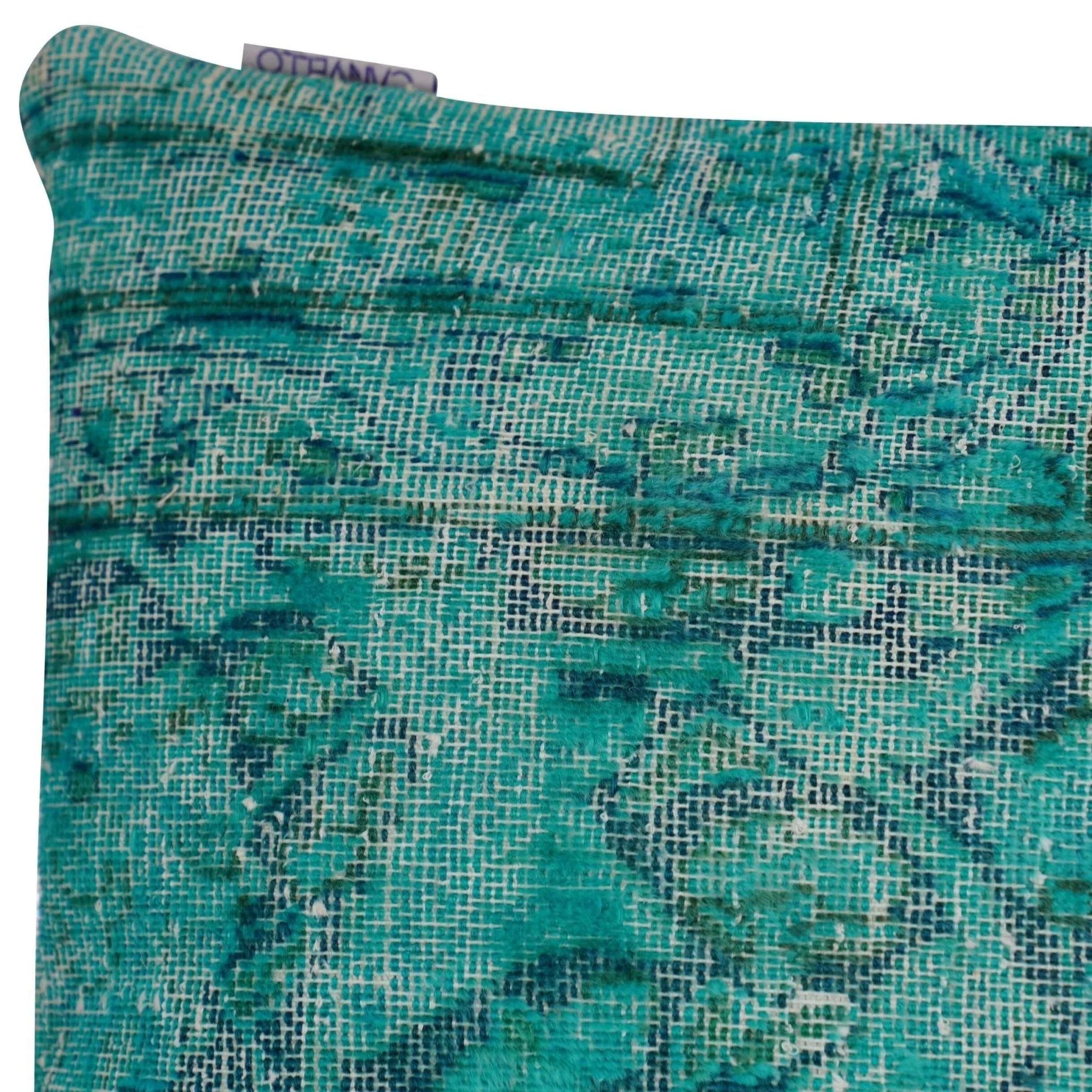 Canvello Antique Rug Organic Wool Pillows - 16"x24", close-up view - House Of Avana