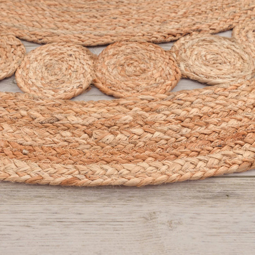 Boho Rug Kaia Hand-made with Natural Colors & Jute Fibers - House Of Avana