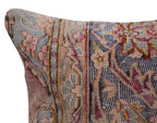 Canvello Handmade Kerman Silkroad Rug Pillows - 18"x18", back view - House Of Avana