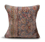 Canvello Handmade Kerman Silkroad Rug Pillows - 18"x18", front view - House Of Avana