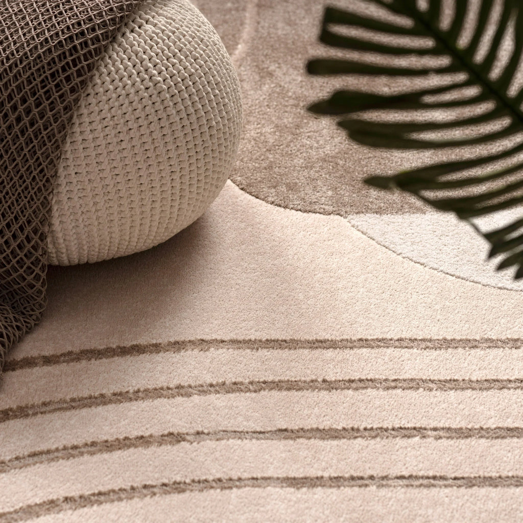 Area Rug Tuana Modern Carved Lines - House Of Avana