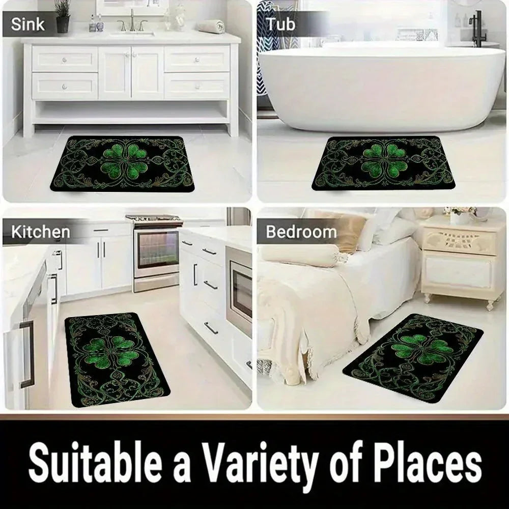 Rug - Modern Velvet Black Green