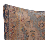 Canvello Antique Handmade Kerman Rug Pillow - 18"x18", back view - House Of Avana