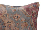 Canvello Antique Handmade Kerman Rug Pillow - 18"x18", detail shot - House Of Avana