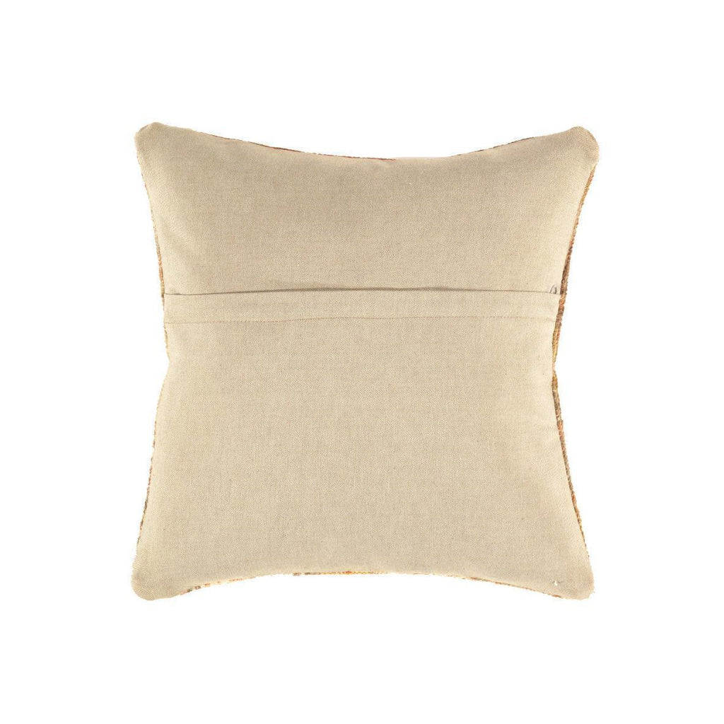 Canvello Vintage Turkish Hand Knotted Rug Pillow - 16" X 16", side view - House Of Avana