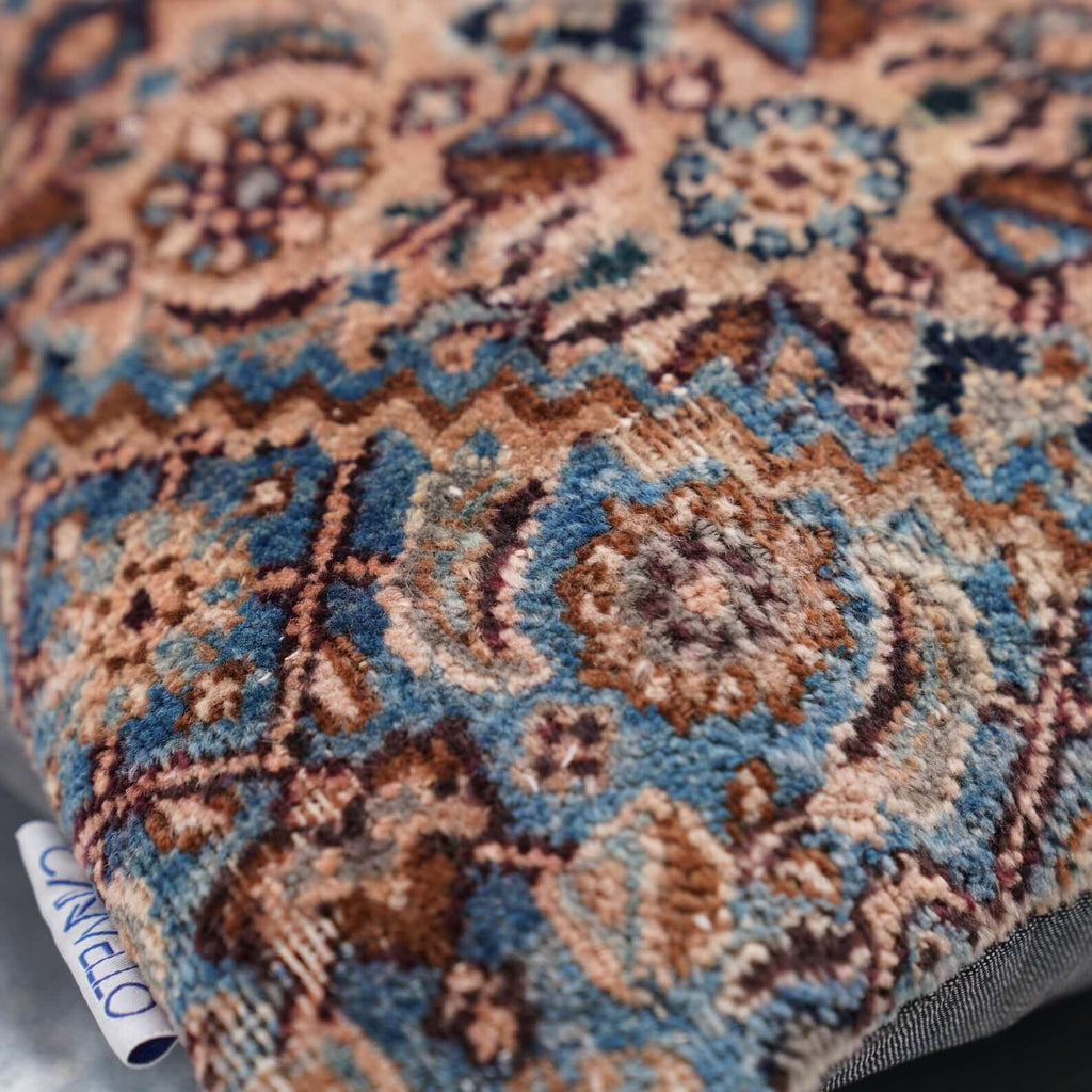 Canvello Antique Rug Silkroad Throw Pillows - 16"x24", angled view - House Of Avana