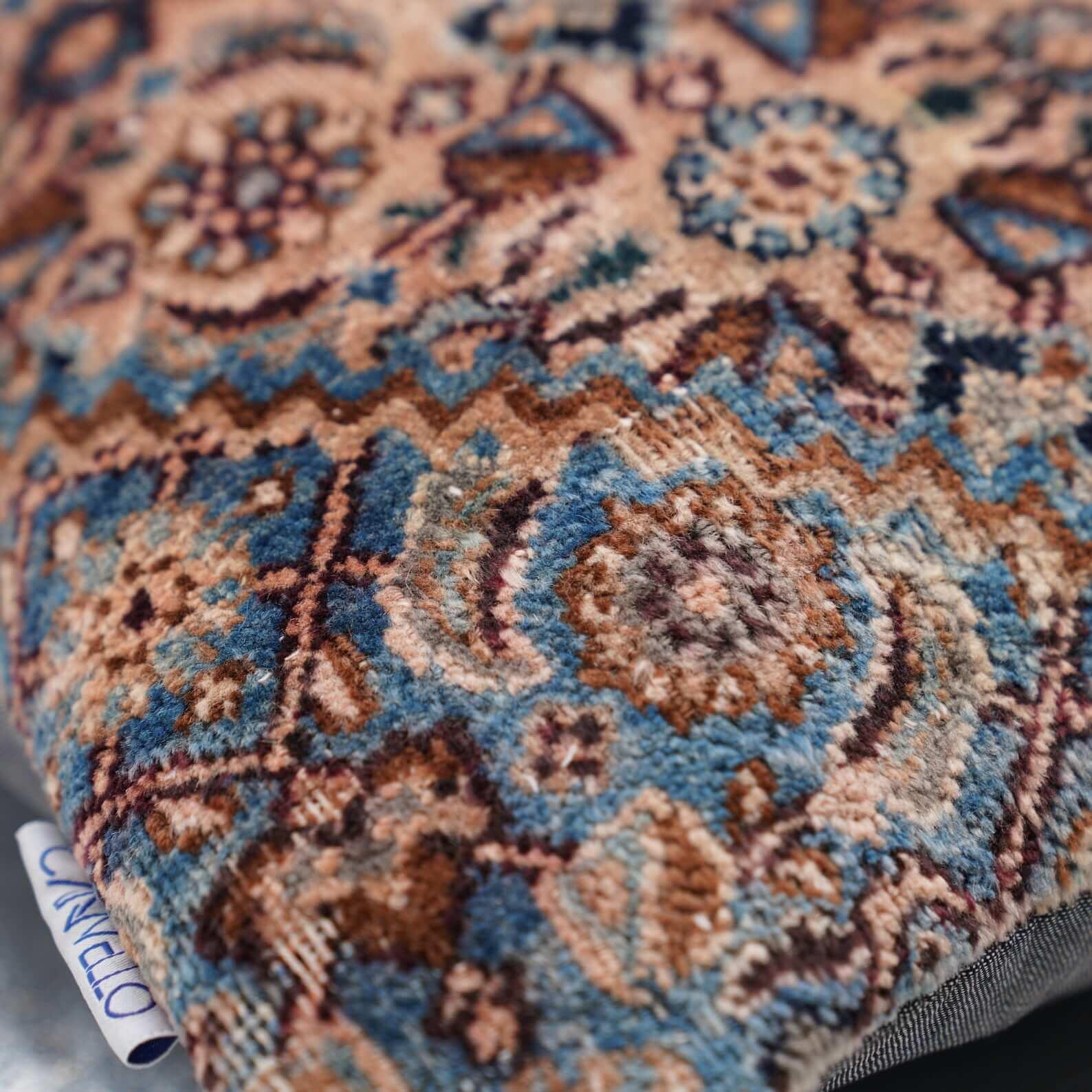 Canvello Antique Rug Silkroad Throw Pillows - 16"x24", angled view - House Of Avana