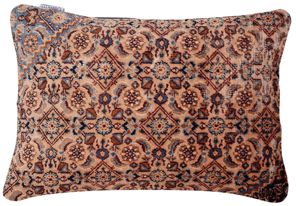 Canvello Antique Rug Silkroad Throw Pillows - 16"x24", front view - House Of Avana